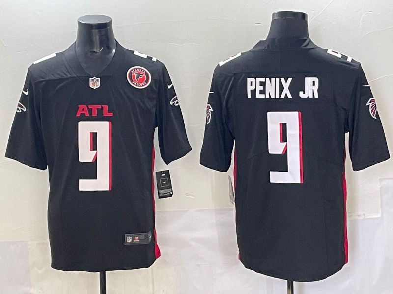 Men 2025 Atlanta Falcons #9 Penix jr Black Nike Limited NFL Jersey style 03